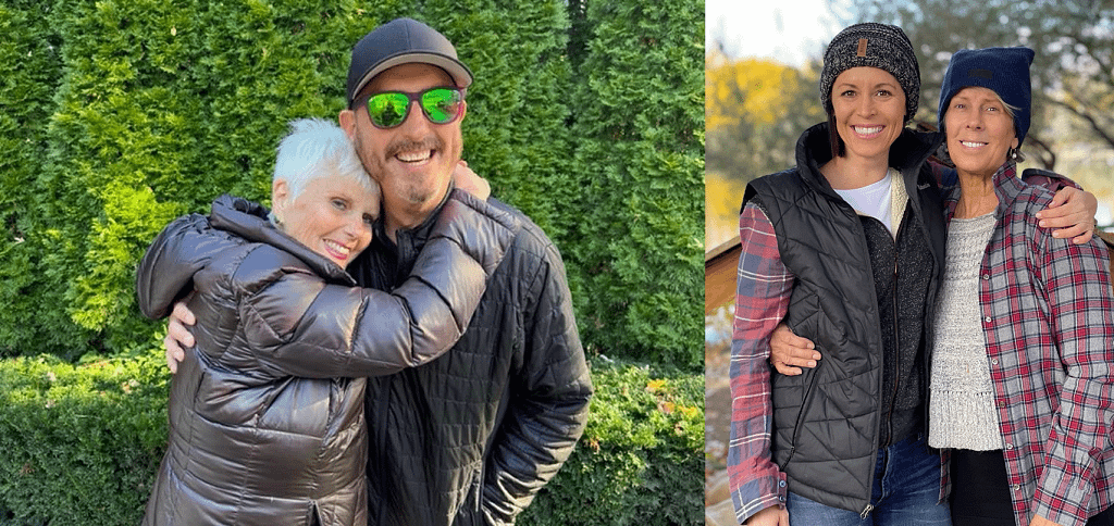 Jacob Shannon with his late mother Lynda Shannon Bluestein (left) and Meghan Reese with her late mother Kathleen McDaniel (right).