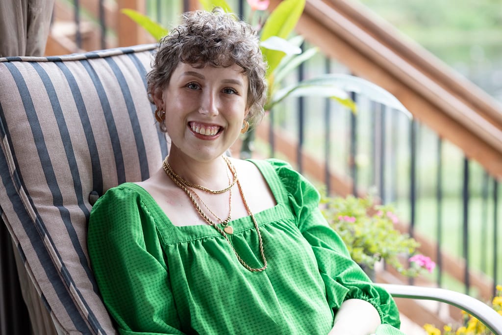 Danna Nelson at home in Blaine, Minnesota.