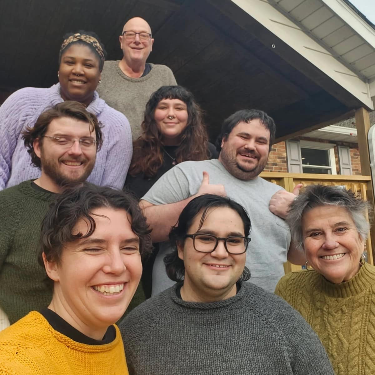 susan boyce surrounded by family