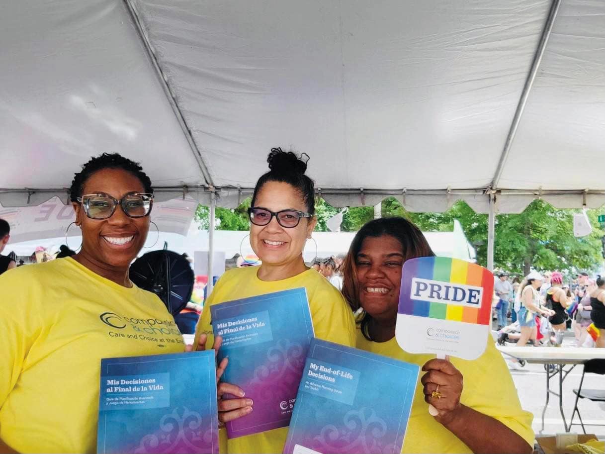 Compassion & Choices staff tabling at a Pride Festival in Washington, D.C.