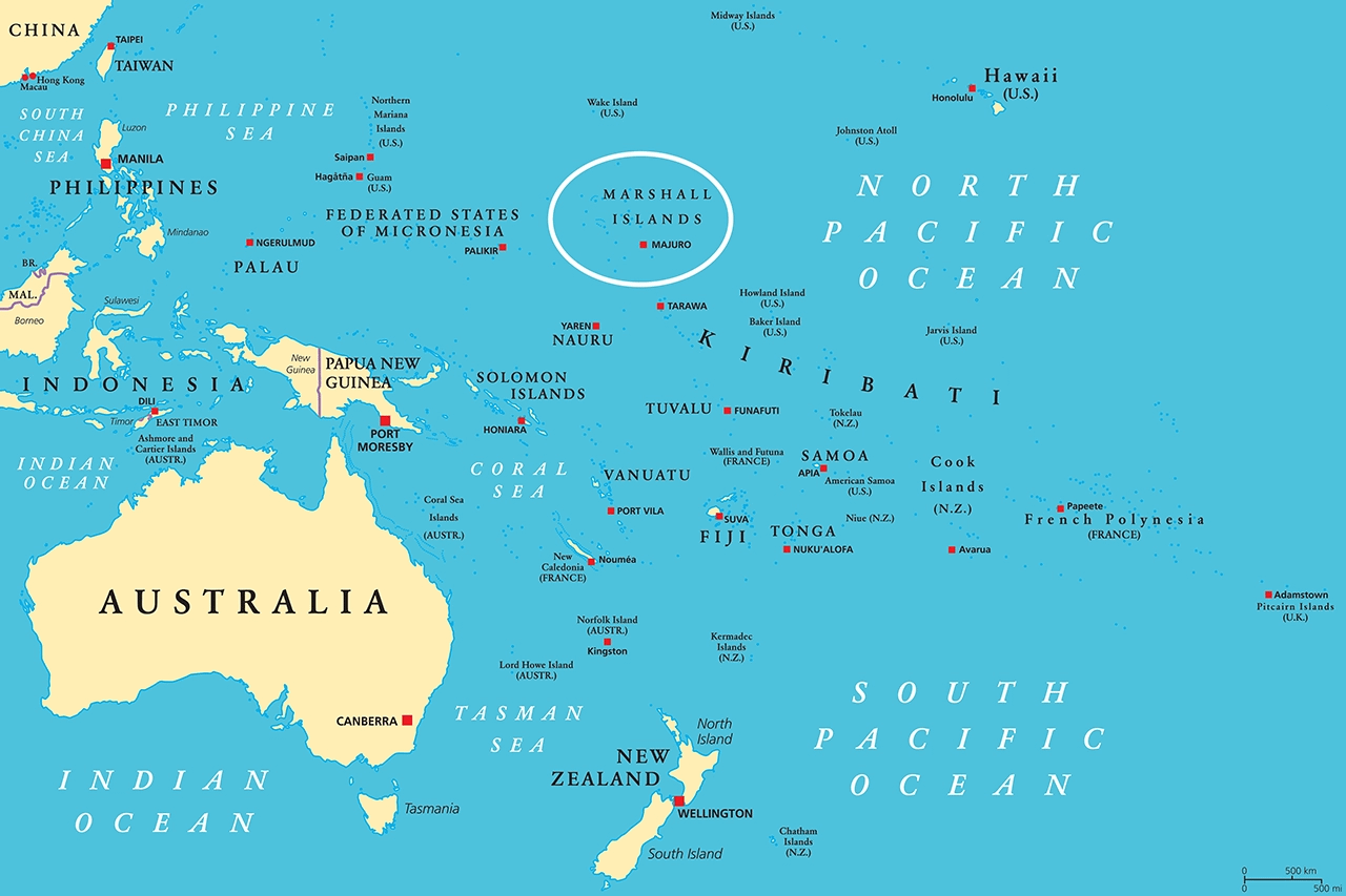 Map of the Marshall Islands