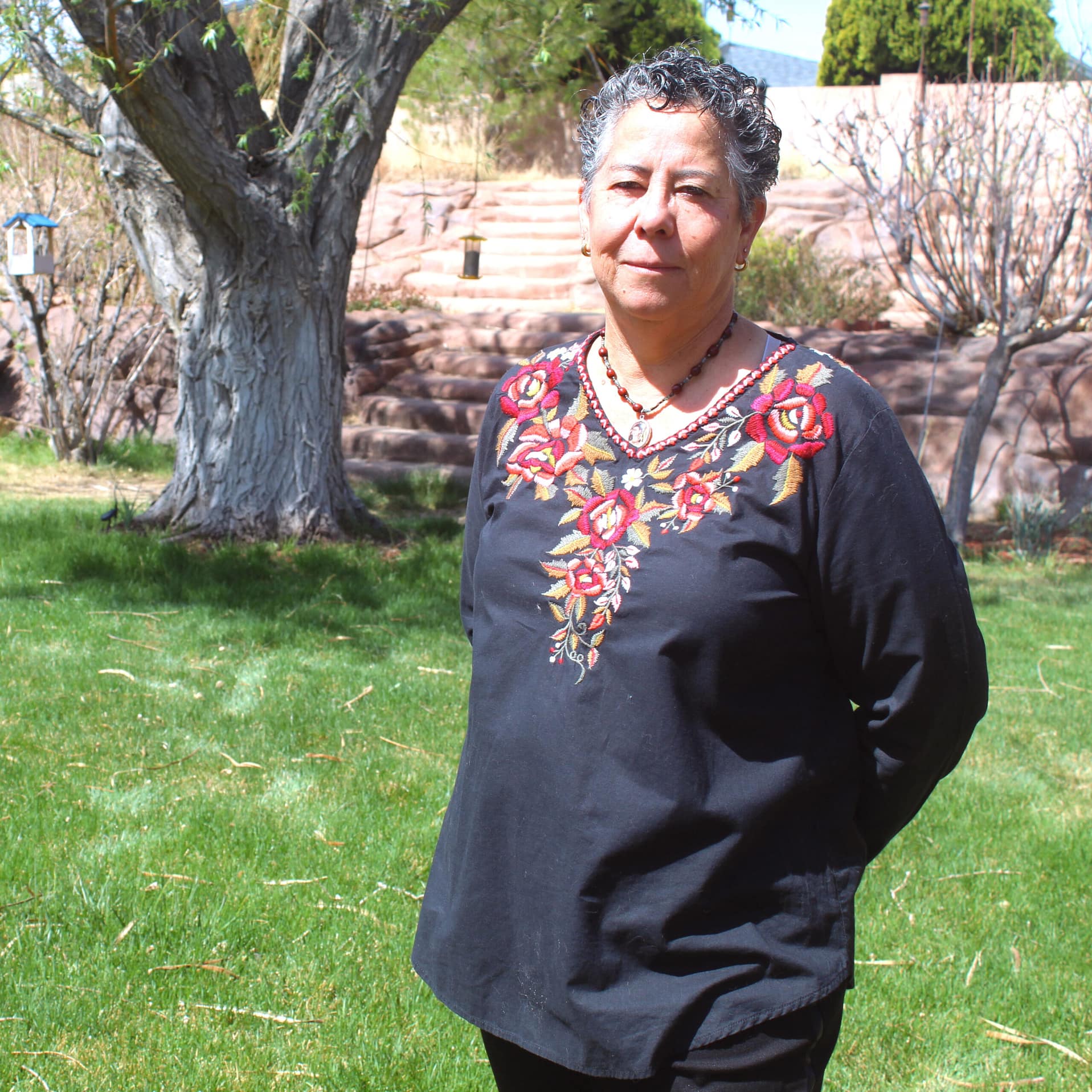 Norma Vazquez de Houdek standing outdoors