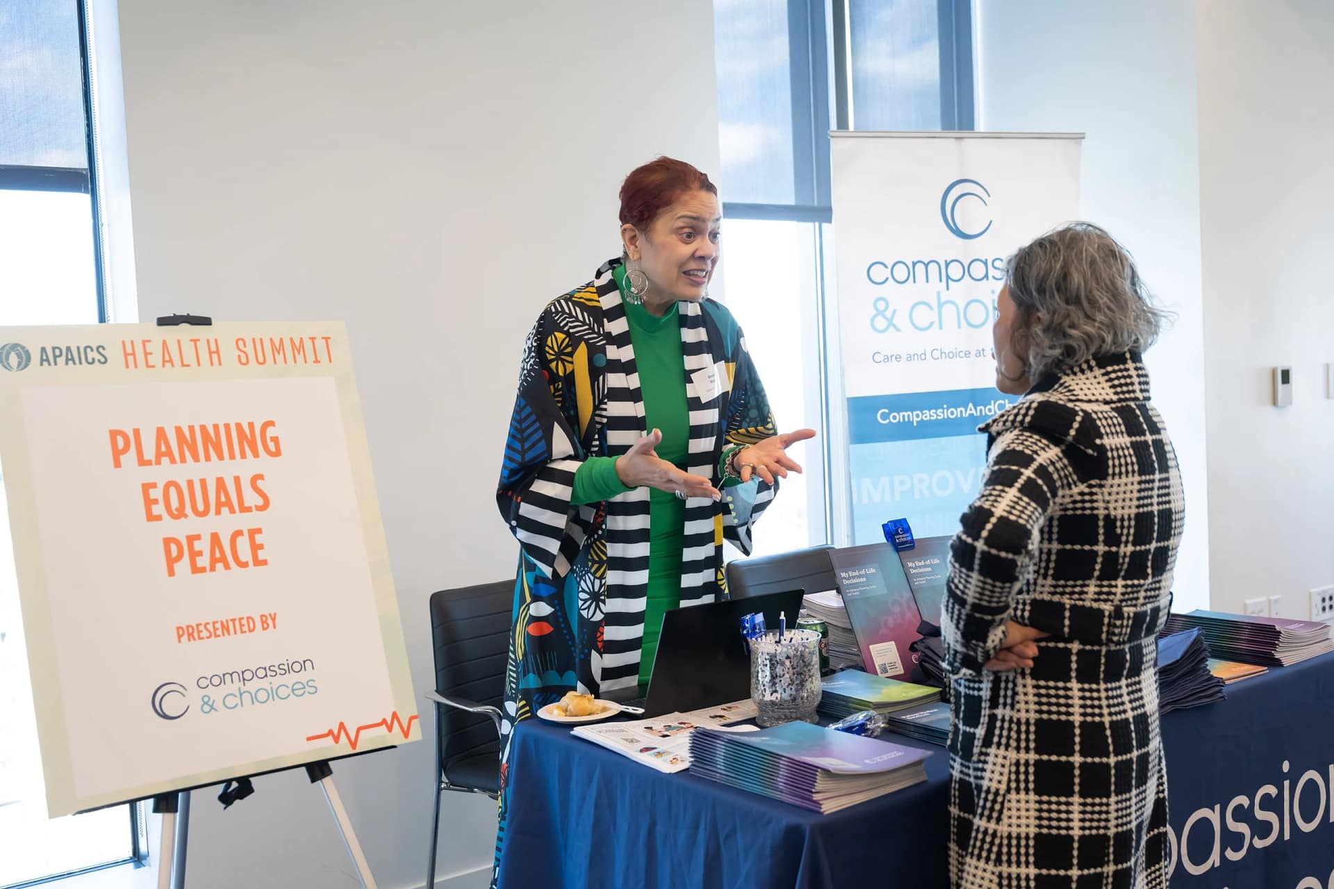 Compassion & Choices Booth at the Asian Pacific American institute of congressional studies health summit