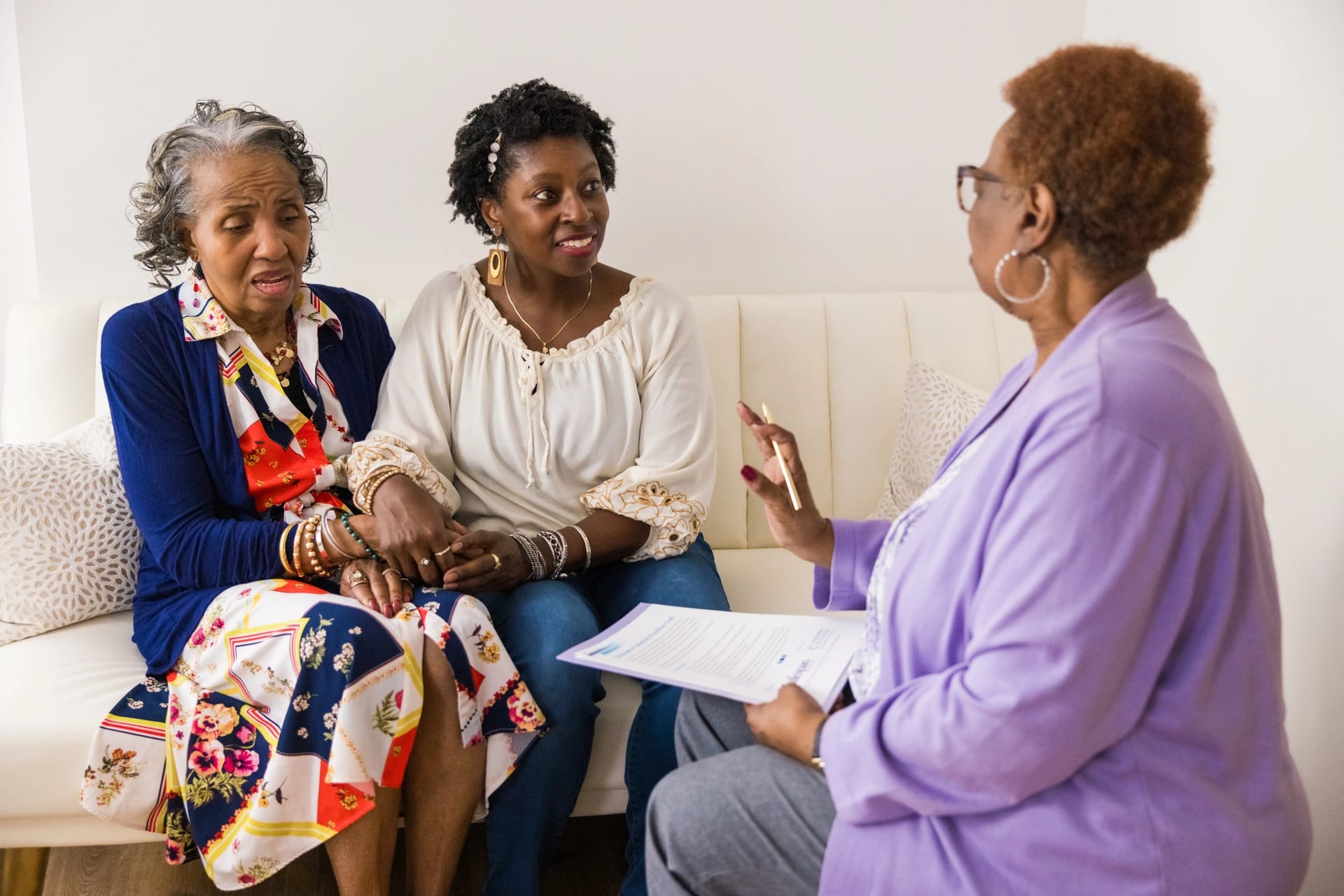 Community members in Rochester, NY, go through the Compassion & Choices Dementia Values & Priorities Tool.