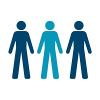 Graphic of three blue people figures