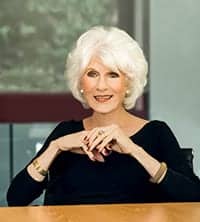 Diane Rehm Seated at a table