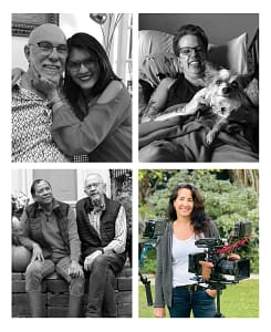 Featured end-of-life advocates include (clockwise) Isa Mendez with husband Peter; Andrea Mimi Ankerholz; film director Serene Meshel-Dillman and Ralph McFadden with partner Keo.