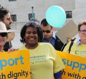 Supporters at a rally