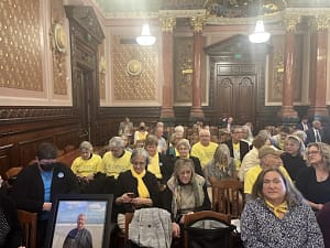 Supporters of ‘Deb’s Bill’ packed the hearing today in Springfield.