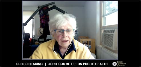 the late als patient meri myles testifying at ma hearing in 2021