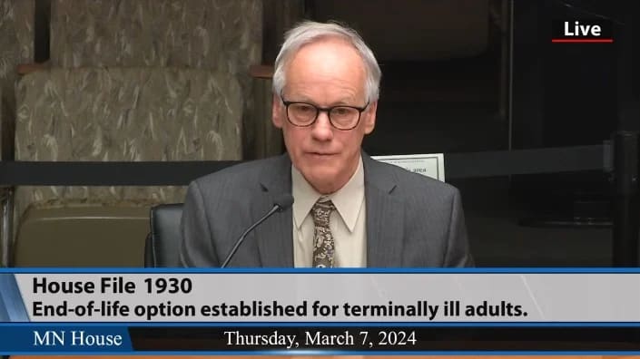 Eric Bergh testifies before the House Public Safety Finance and Policy Committee