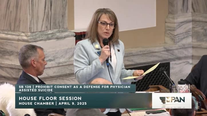 Representative Julie Darling speaking in opposition to SB 136 on April 9