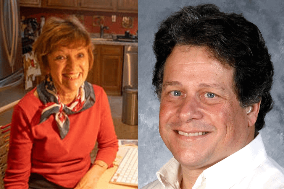 Delawareans Judy Govatos (left) and Dr. Robert Varipapa (right) testified in support of HB140 before the Senate Executive Committee.