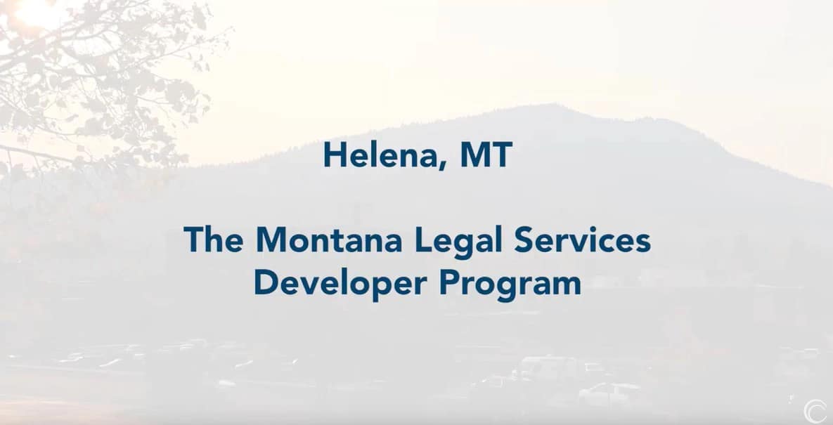 Helena, MT The Montana Legal Service Developer Program